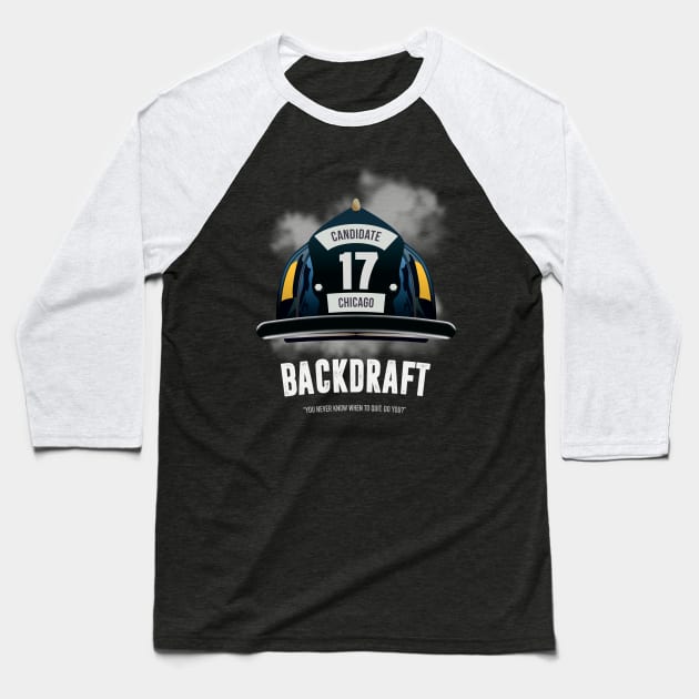 Backdraft - Alternative Movie Poster Baseball T-Shirt by MoviePosterBoy